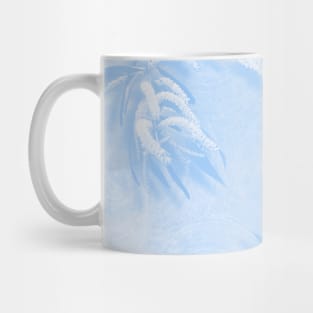 Delicate wattle bouquet in blue Mug